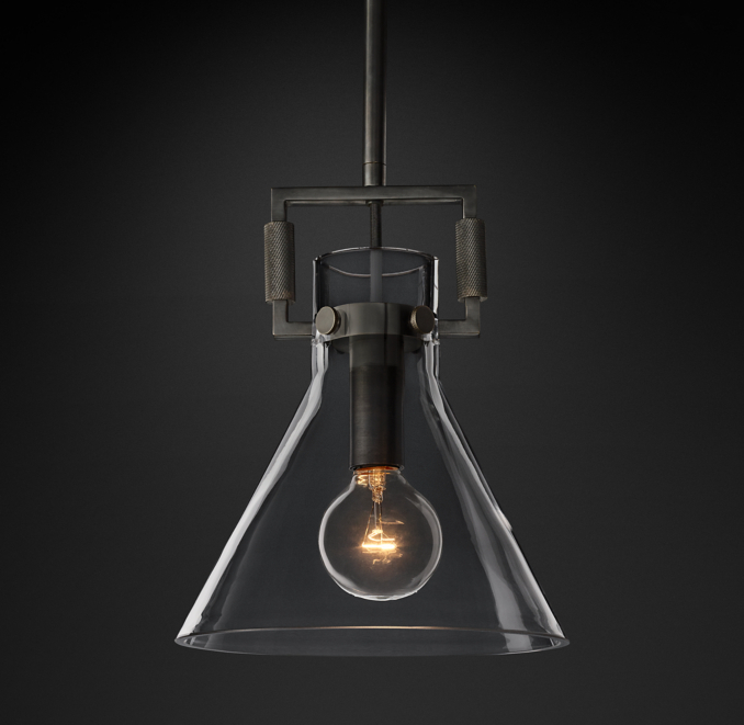 Machinist Glass Funnel Pendant 10"