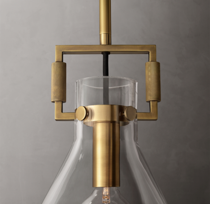 Machinist Glass Funnel Pendant 25cm RH Modern