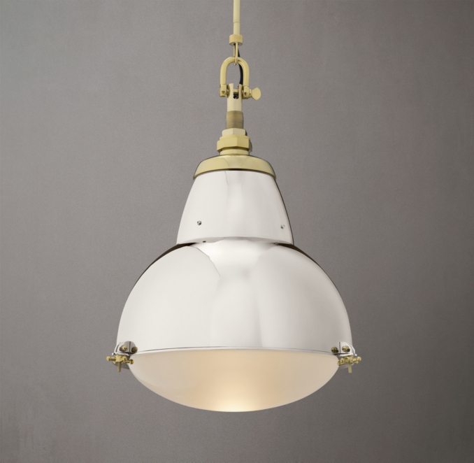 Front view of 1950S Paris Street Lamp Pendant 