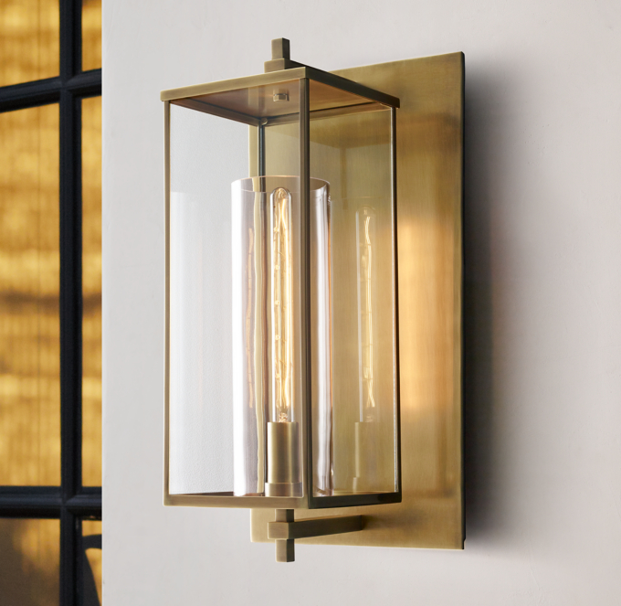 Devaux Grand Square Sconce | RH Devaux Grand Square Sconce | RH