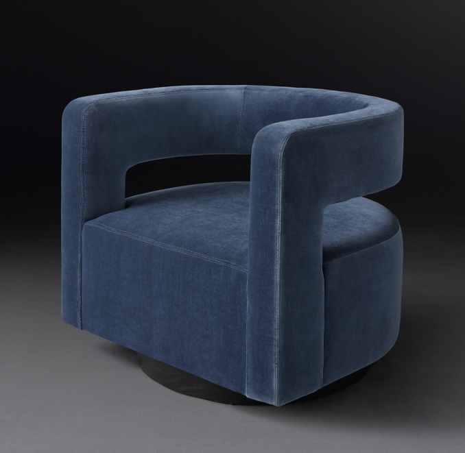 Drew Curved Swivel Chair