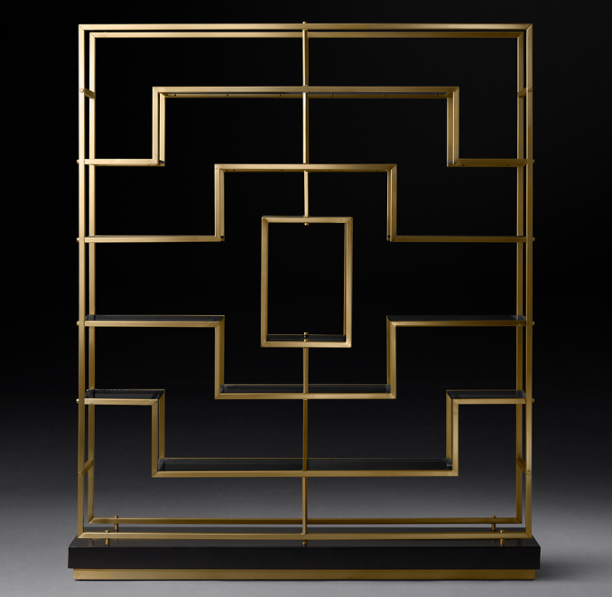 Front view of Latticework Shelving 