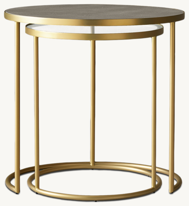 Shown in Fog Shagreen/Burnished Brass.