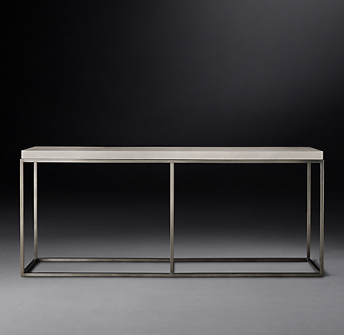 Console Tables Rh Modern, Restoration Hardware Marble Sofa Table