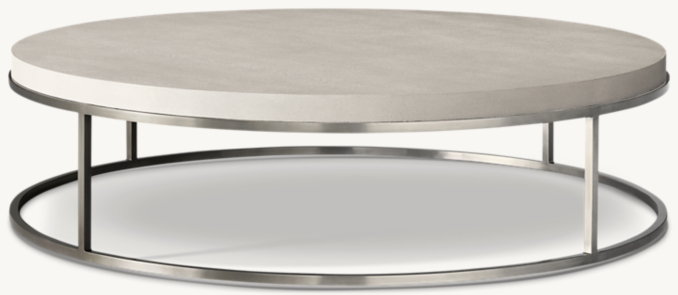 Nicholas Shagreen Round Coffee Table | RH