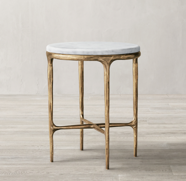 Vintage Round Marble Top Side Table December 13,2023