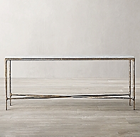 Thaddeus Marble Console Table, Restoration Hardware Marble Sofa Table