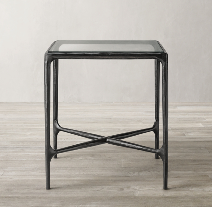 Thaddeus Glass Square Side Table