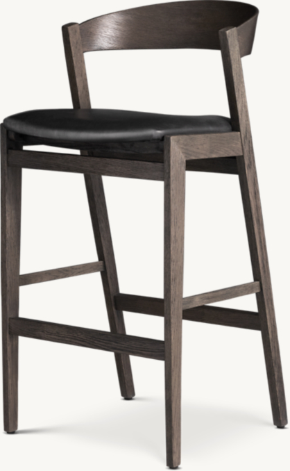Three Quarter view of Anders Leather Bar & Counter Stool 