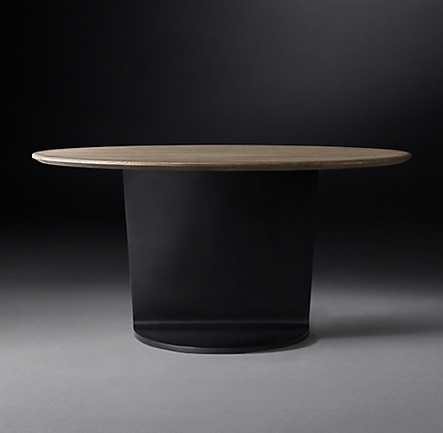 Round Oval Tables Rh Modern, Contemporary Pedestal Dining Table