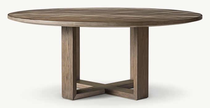 Wyeth Split Bamboo Cross-Base Round Dining Table