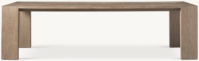 Wyeth Split Bamboo Parsons Rectangular Extension Dining Table