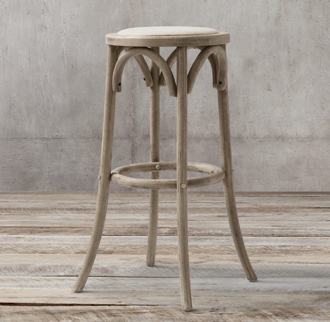 Madeleine Fabric Backless Stool