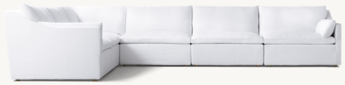 Cloud Modular Slope Arm Left-Arm L-Sectional