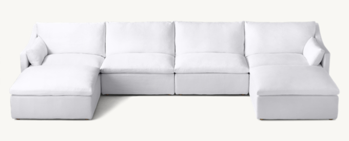 Restoration hardware outlet white sectional