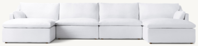 Cloud Modular Slope Arm U-Chaise Sectional