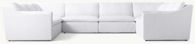 Cloud Slope Arm Modular U-Sofa Sectional