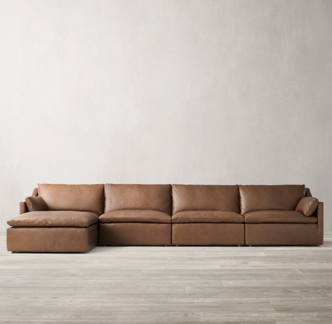 Rh Cloud Sofa Leather Baci Living Room