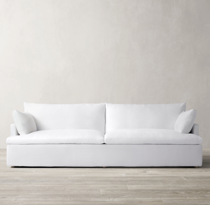 Cloud Leather Two-Seat-Cushion Sofa