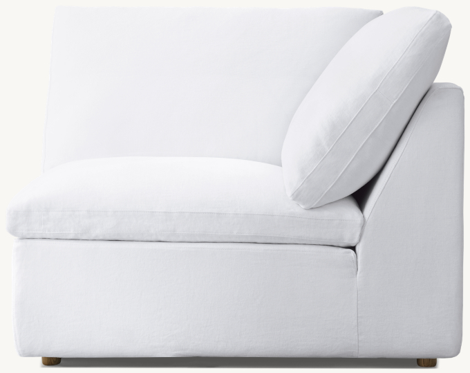 Shown in White Belgian Linen.