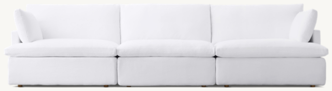 Cloud Modular Track Arm 3-Piece Sofa