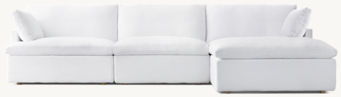 Cloud Track Arm Right-Arm Modular Sofa-Chaise Sectional