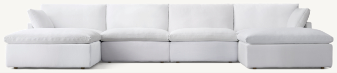 Cloud Modular Track Arm U-Chaise Sectional