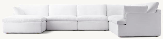 Cloud Track Arm Modular U-Sofa-Chaise Sectional