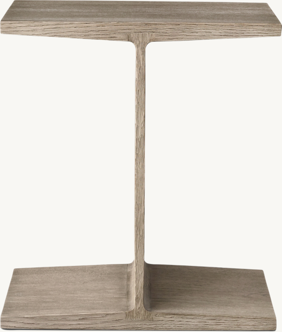 I-Beam Wood Rectangular Side Table | RH