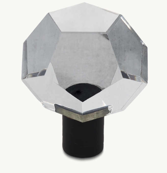 Front view of Camden Crystal Knob 
