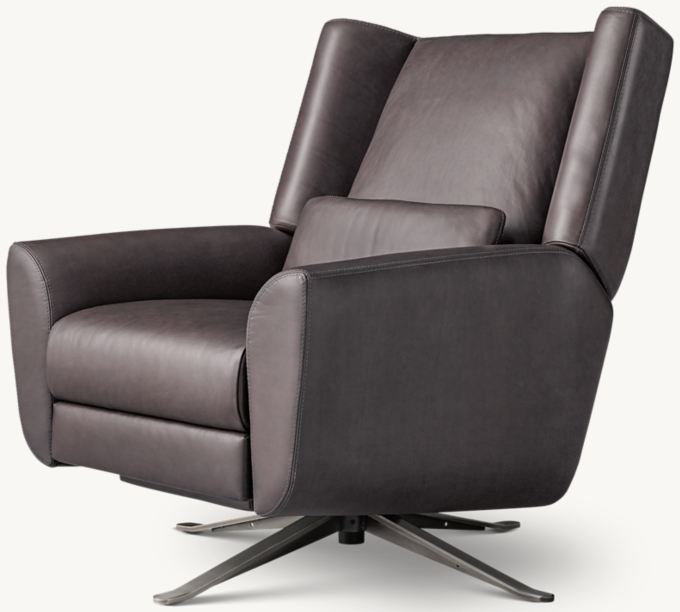 Luke Leather Swivel Recliner RH