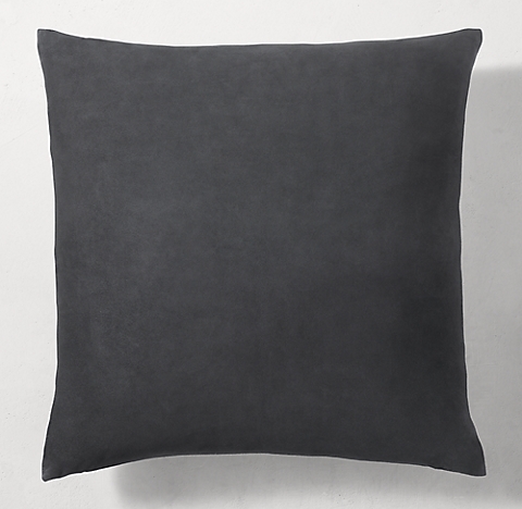 $49 GREY Restoration Hardware Stonewashed Linen Lumbar Pillow Sham 
