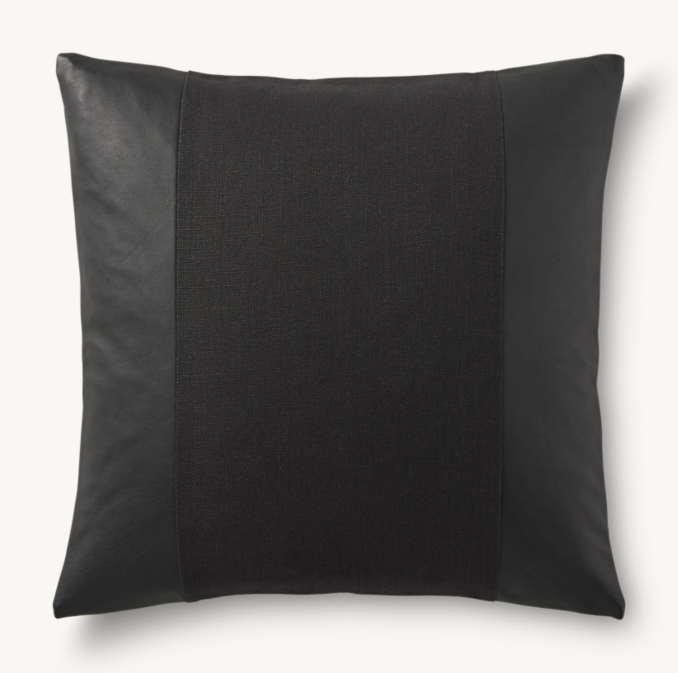 Overhead view of Side-Wrapped Suede Pillow Cover - Square 