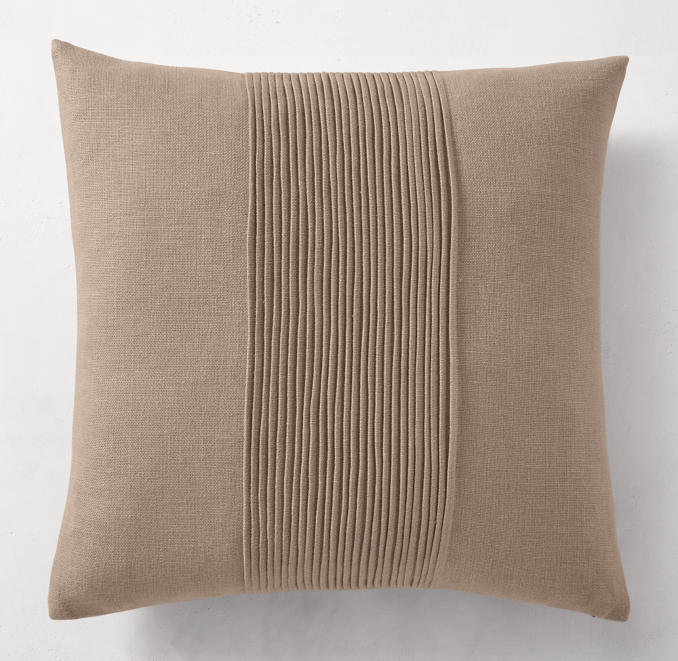 Linen Vertical Pleat Pillow Cover by Kelly Hoppen Square