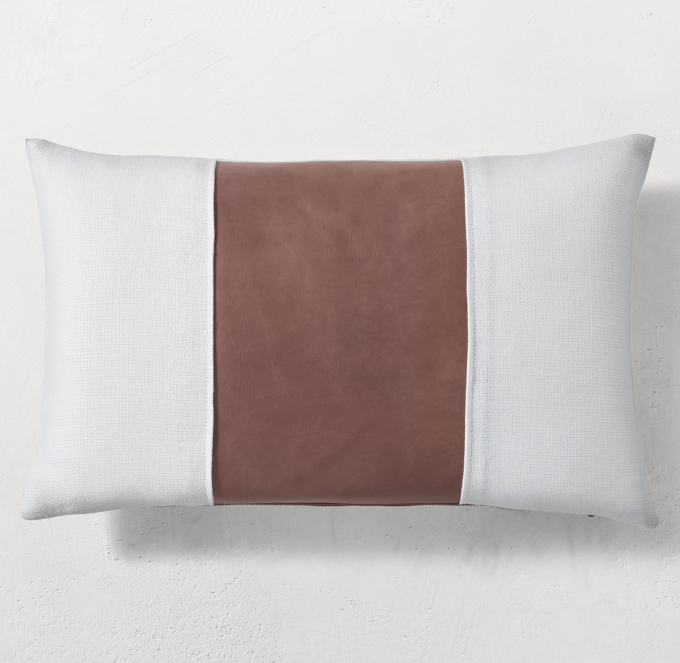 Leather Center Band Pillow Cover By Kelly Hoppen Lumbar