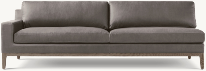italia track arm leather sofa