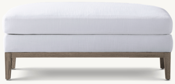 Italia End-of-Sectional Ottoman - Oak Base