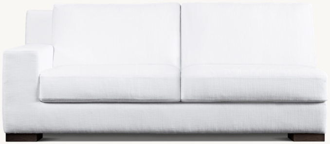 Front view of Modena Track Arm Left-Arm Sofa 