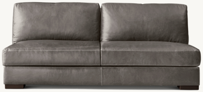Shown in Italian Berkshire Pewter. Cushion configuration varies by frame size.