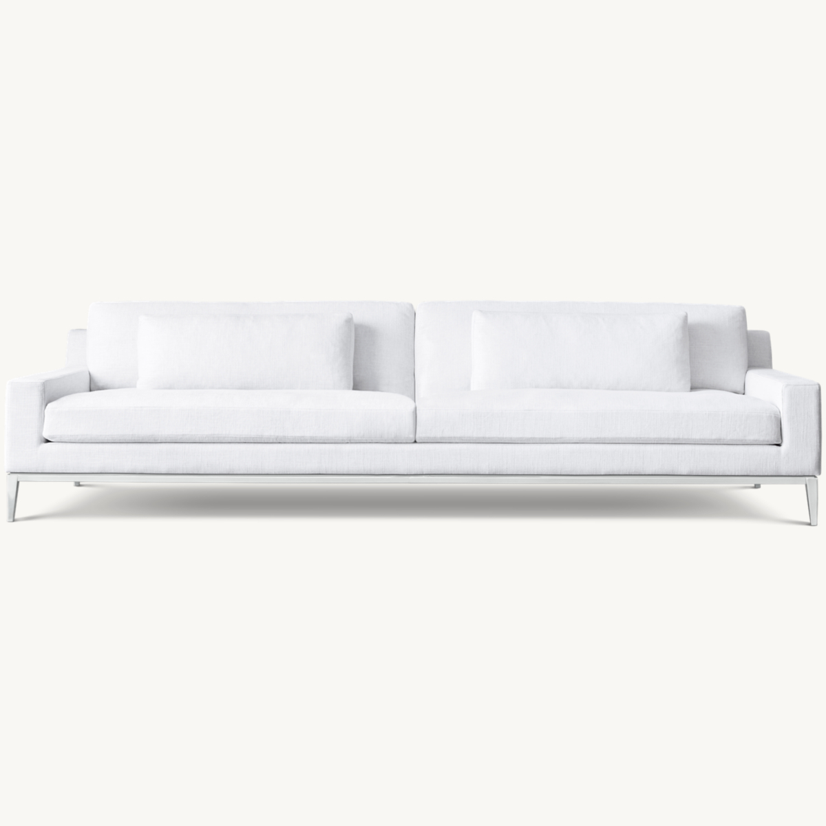Italia Track Arm 2-Cushion Sofa - Metal Base