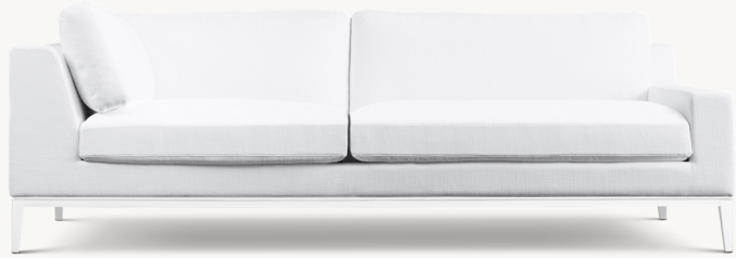 Front view of Italia Track Arm Right-Arm Return Sofa - Metal Base 