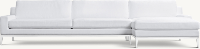 Italia Track Arm Right-Arm Chaise Sectional - Metal Base