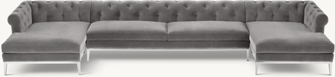 Italia Chesterfield Customizable Sectional - Metal Base