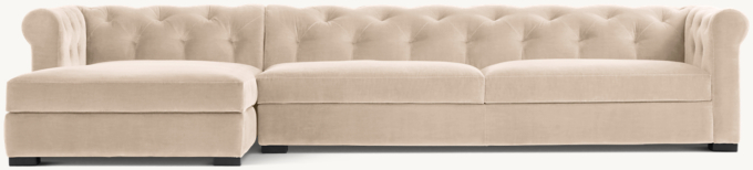 Modena Chesterfield Left-Arm Sofa-Chaise Sectional