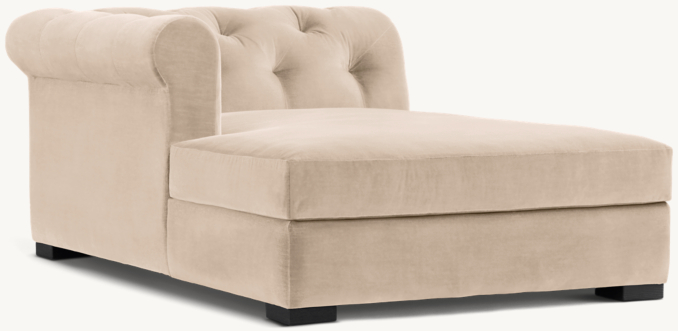 Three Quarter view of Modena Chesterfield Left-Arm Chaise 