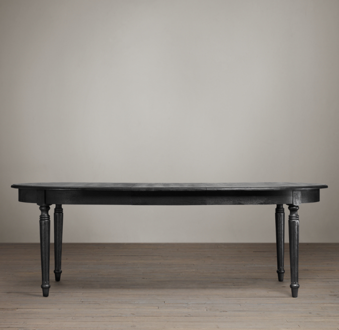 Vintage French FlutedLeg Extension Dining Table