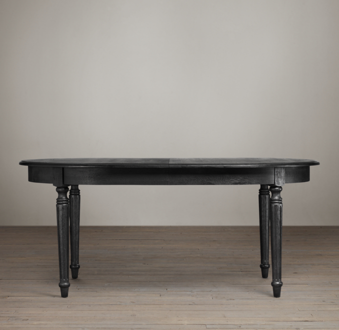 Vintage French FlutedLeg Extension Dining Table