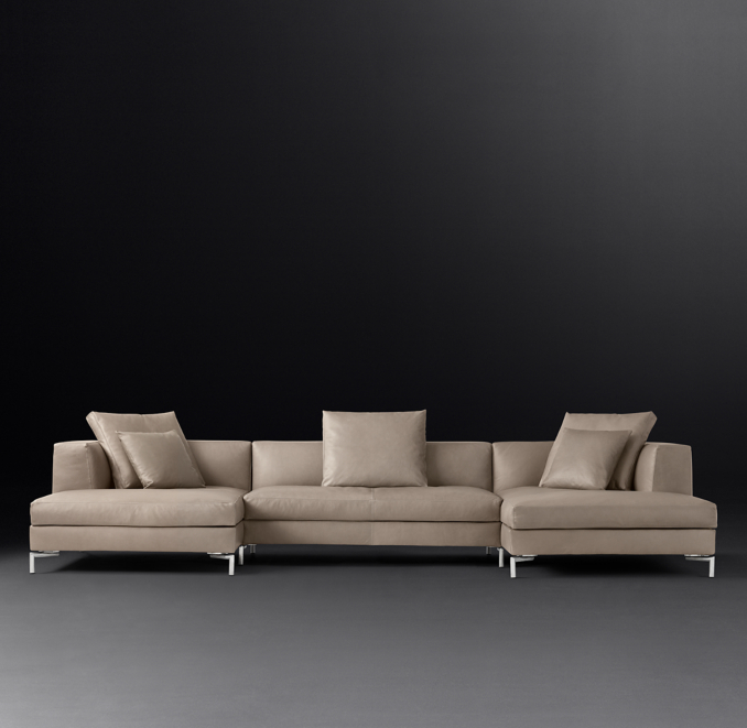 Viggo Leather UChaise Sectional