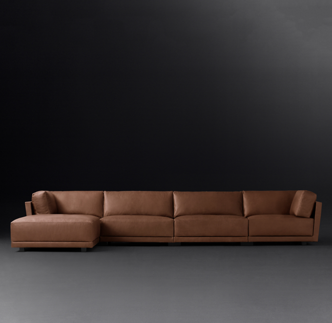Lars Modular Leather Sofa Chaise Sectional