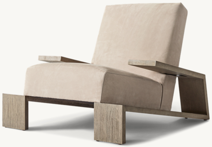 Three Quarter view of Cassel Leather Chair 